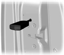 If the central locking function fails to operate, the doors can be individually locked using the key in the position shown.