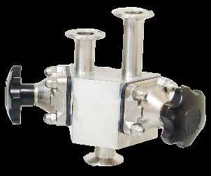 This patented design can be used to divert flow or as a mixing valve.