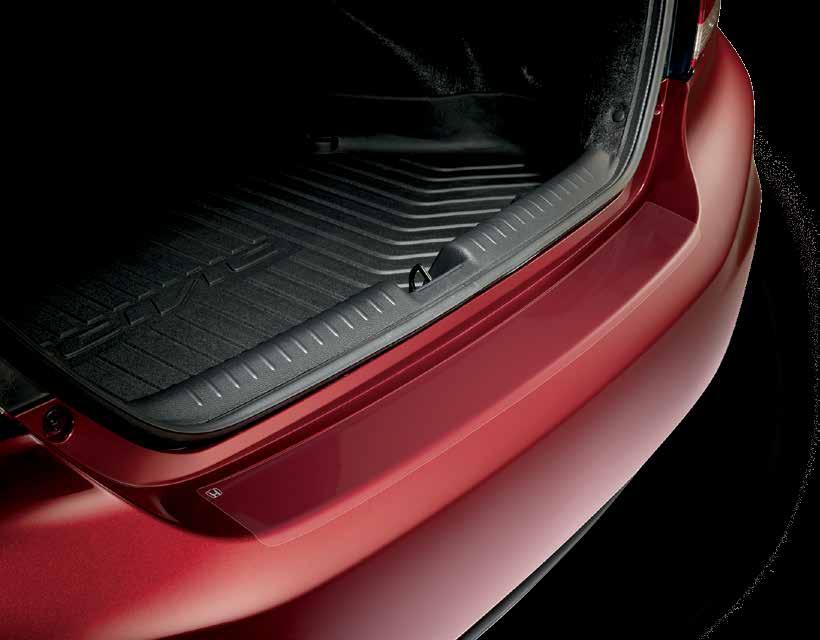 2014 CIVIC SEDAN & SEDAN Si EXTERIOR ACCESSORIES REAR BUMPER APPLIQUÉ Clear urethane film helps protect the top surface of the rear