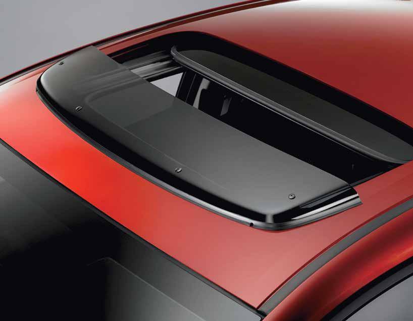 MOONROOF VISOR Tinted acrylic molded to perfectly fit your Honda Helps reduce glare and wind noise when the moonroof is open Sturdy, aerodynamic
