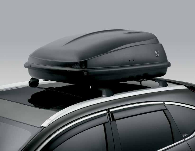 ROOF RACK BOX, SHORT Attaches to Roof rack rails and Crossbars for 13 cu ft expanded cargo storage Offers quick on/off capability to remove when not required One-sided opening towards the rear of the