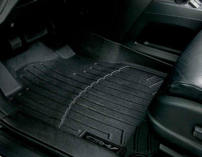 CARGO COVER Retractable cover keeps your valuables out of sight and out of the sun Mounts behind the rear seats for maximum coverage Easy installation Available in black FLOOR LINERS