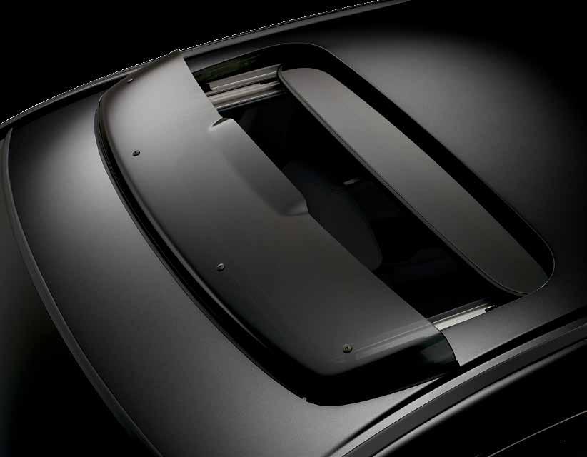 MOONROOF VISOR Tinted acrylic molded to perfectly fit your Honda Helps reduce glare and wind noise when the moonroof is