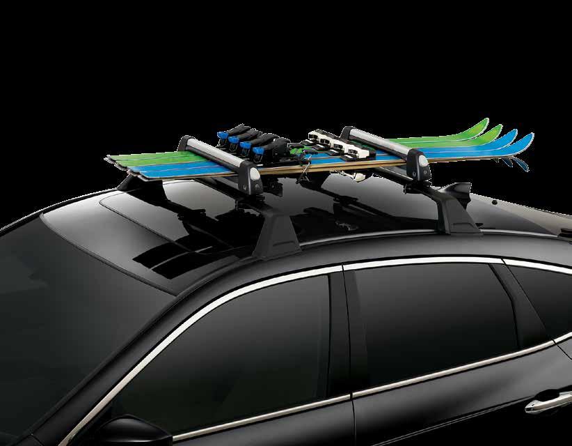 2014 CROSSTOUR EXTERIOR ACCESSORIES ROOF RACK, SKI ATTACHMENT Holds up to four pairs of skis and poles on the roof, keeping your interior clear Lock holds skis