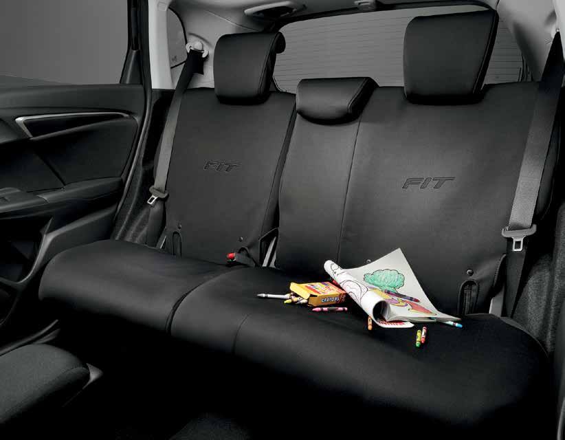 vehicle instead of lifted without concern of scratching/damaging the vehicle s finish REAR SEAT COVER Offers protection for the rear seats and headrests Designed with access to the centre