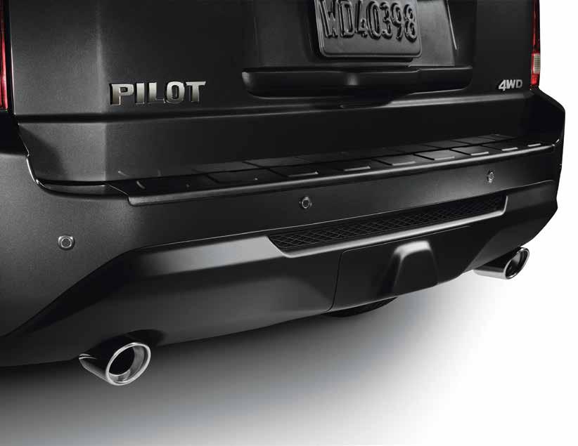 2015 PILOT EXTERIOR ACCESSORIES REAR BACK-UP SENSORS When reversing at slow speeds, sensors in the rear bumper emit audible sounds to warn of