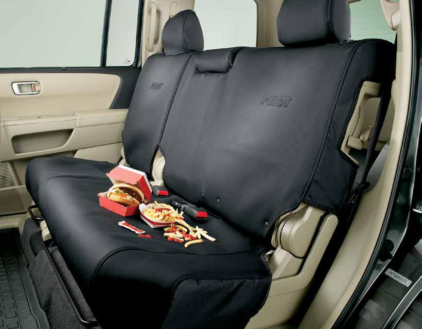 Offers protection for the entire 2nd-row rear seats and headrests Designed with access to the centre armrest and child anchor LATCH Durable wetsuit-like material is water-resistant