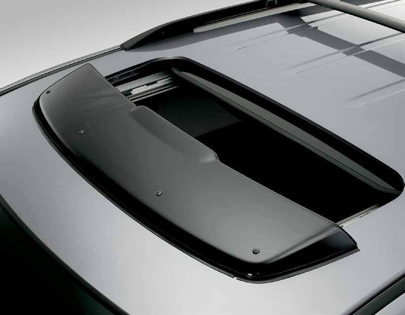 MOONROOF VISOR Tinted acrylic molded to perfectly fit your Honda Helps reduce glare and wind noise when the moonroof is open
