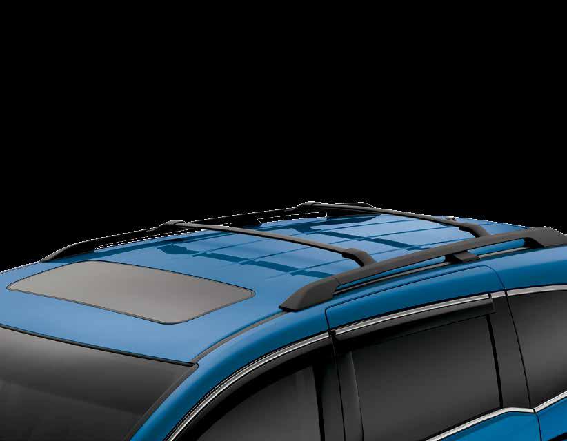 ROOF RACK RAILS Black finish is tested to withstand the harshest environments Tightly integrated, custom design for a factory installed look Combine with available Roof rack crossbars in order to