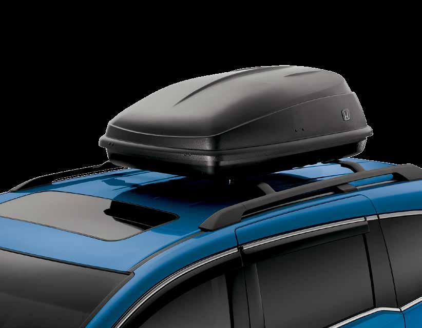ROOF RACK BOX, SHORT Attaches to the Roof rack rails and Crossbars for 13 cu ft expanded cargo storage Offers quick on/off capability to remove when not