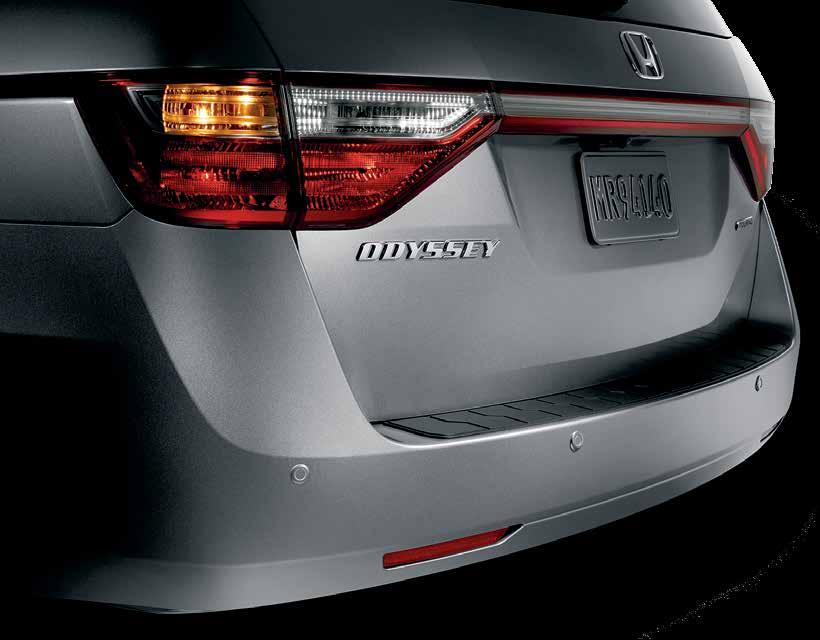 2015 ODYSSEY EXTERIOR ACCESSORIES REAR BACK-UP SENSORS When reversing at slow speeds, sensors in the rear bumper emit audible sounds to warn of a person or object in the path of your Honda Sensor