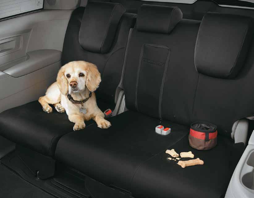 Available in black REAR SEAT COVER, 3 RD ROW Offers protection for the entire 3rd-row rear seats and headrests Designed with  Available in