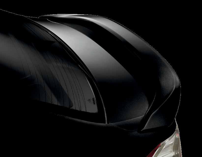 REAR WING SPOILER Aerodynamically designed and custom-fitted to accentuate the aggressive rear-end styling of your vehicle Colour-matched to original