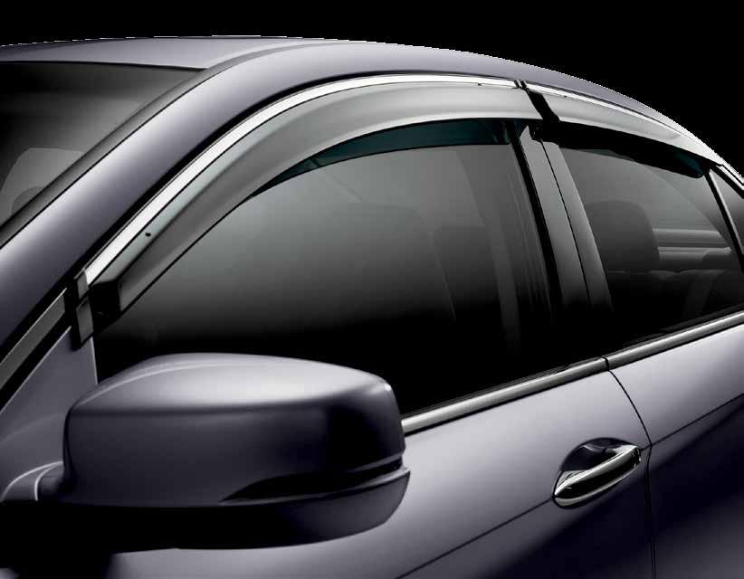 2015 ACCORD SEDAN EXTERIOR ACCESSORIES DOOR VISORS Allows fresh air through the windows, even in poor weather conditions Durable