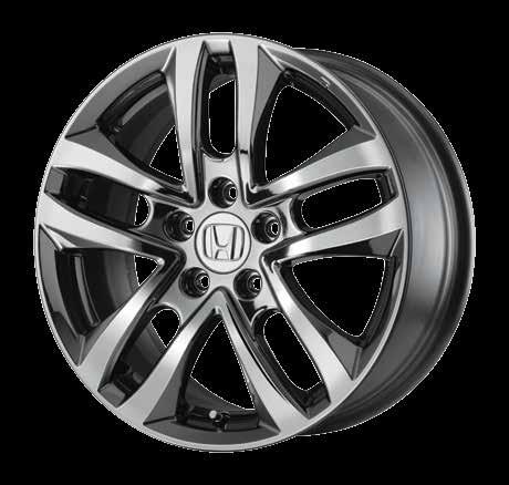 17" ALLOY WHEEL, SBC Chrome-look SBC finish Stringently tested to meet all Honda specifications Hub-centric design with correctly matched offset provides an exact fit ensuring handling remains