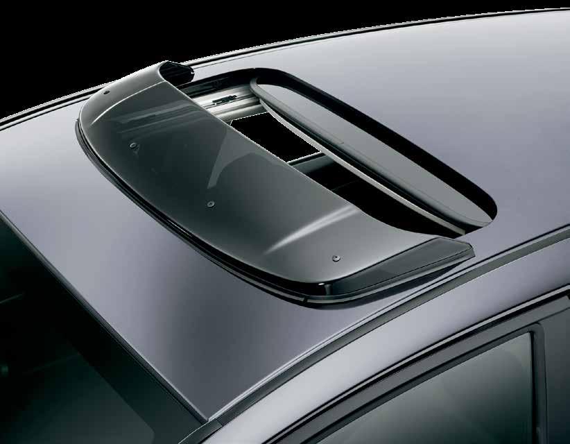noise when the moonroof is open Sturdy, aerodynamic design offers cabin air