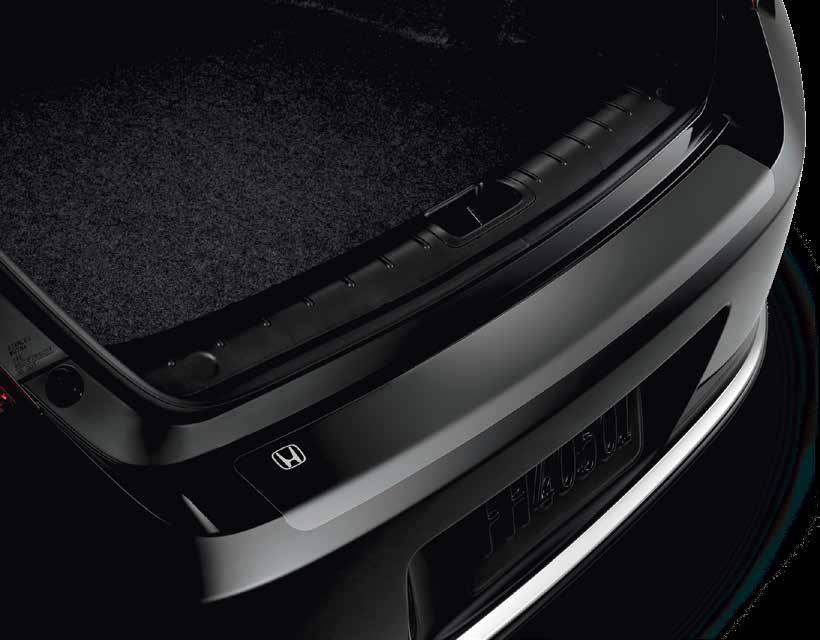 2015 ACCORD COUPE EXTERIOR ACCESSORIES REAR BUMPER APPLIQUÉ Clear urethane film helps protect the top surface of the rear bumper from scratches and scrapes Provides extra protection while loading and