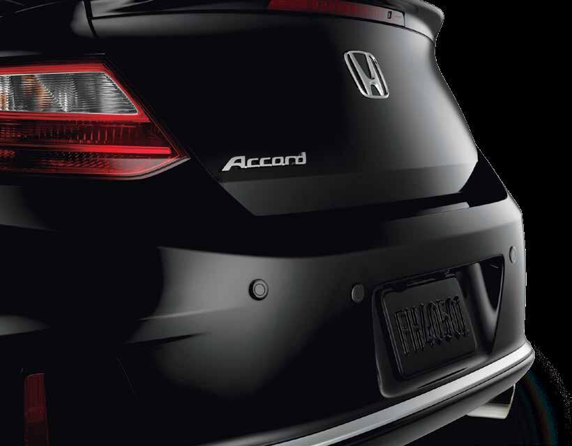 REAR BACK-UP SENSORS When reversing at slow speeds, sensors in the rear bumper emit audible sounds to warn of a person or object in the path of your Honda Sensor warning quickens as objects become