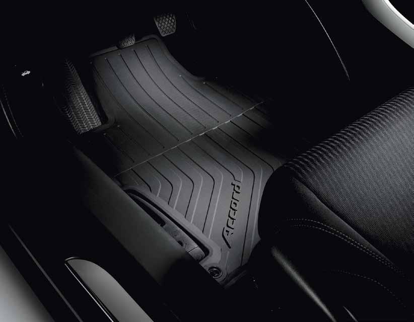 2015 ACCORD COUPE INTERIOR ACCESSORIES ALL-SEASON FLOOR MATS Includes custom-fit front and rear mats with high edges and deep water-retaining ridges for maximum protection Preserves your vehicle s