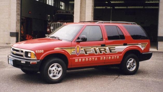 Chief s Vehicle 1996-2009 $21,500 Was a 1996 Chevy Blazer used by fire chief and fire marshal. Was sold for $3,900.00. Equipment not pictured: 1931 Chevrolet Tanker 1947 to 1949 $500 Was a second hand truck.