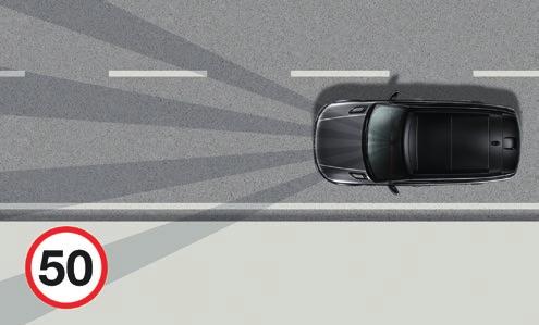 Intelligent Emergency Braking uses radar to detect vehicles travelling in the same direction and automatically reduces impact speed if it calculates that a frontal collision is unavoidable (Optional
