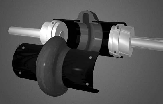 Dura-Flex Metric Couplings Patent No. 5,611,732 FETURES Metric Hardware Designed from the ground up using finite element analysis to maximize flex life. Easy two piece element installation.