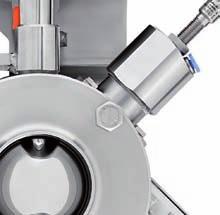 auxiliary valve. These auxiliary valves can be actuated separately or at the same time. Both valves are designed to be easy to clean and fully isolated when closed.