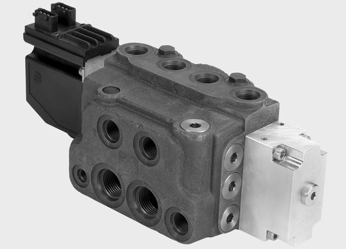 Versions EHPS type 2, hydrostatic and electro-hydraulic steering system: This system consists of an EHPS valve (type 0) equipped with an electrical programmable module (PVED-CL) for activating the