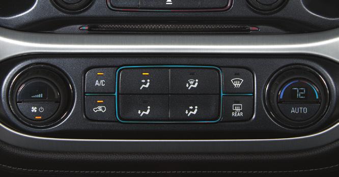 CLIMATE CONTROLS Fan Speed Control/Off A/C Air Conditioning Control Vent Mode Defog Mode Defrost Mode Temperature Control Recirculation Mode Floor Mode Bi-level Mode REAR Rear Window/ Outside Mirror