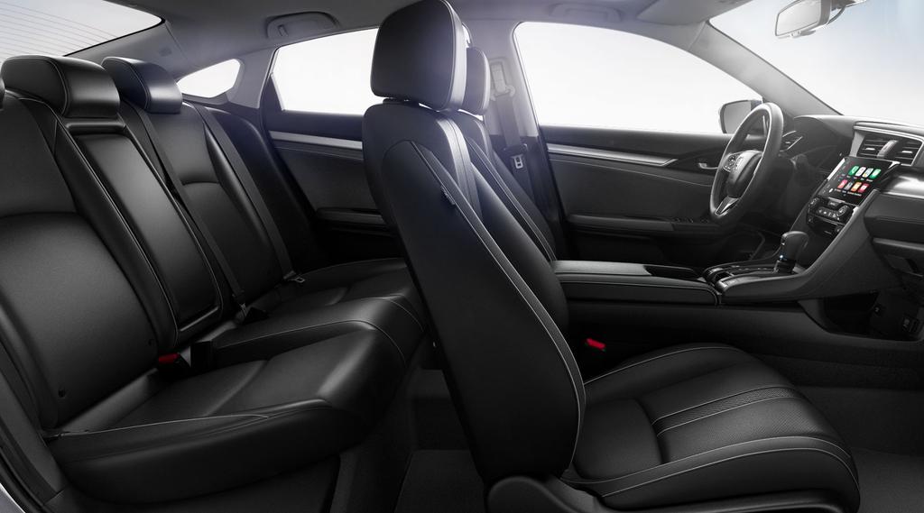 Interior Dimensions & Comfort The Honda Civic and its sedan, coupe, and hatchback variations offer different levels of space within their respective cabins.
