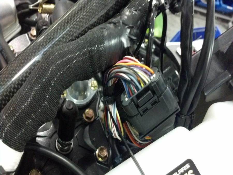 43. Zip tie factory ECU plug so there is proper clearance with out wire chaffing or rubbing. 44.