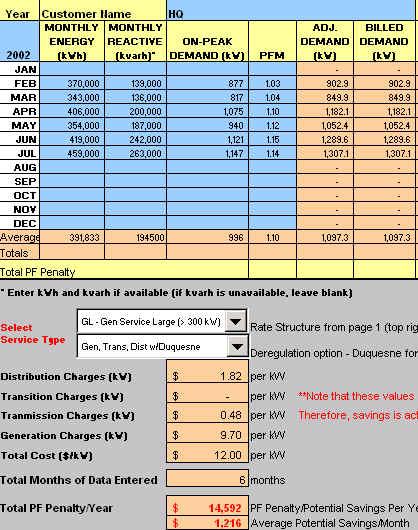 PF Calculator Eaton Power Factor Correction Tool TM - PF Penalty Page Calculator to