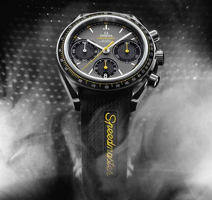 SPEEDMASTER RACING When the OMEGA Speedmaster was introduced in 1957, it was valued by motorsport and rally drivers for its chronograph performance and for its design aesthetics.