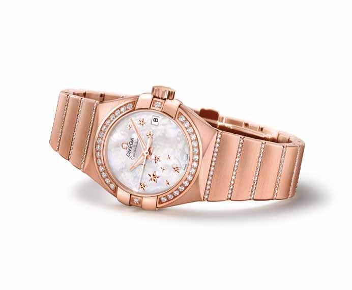Constellation 27mm Co-Axial calibre 8521 18 Ct red gold with diamonds PRODUCT DESCRIPTION// 123.55.27.20.05.