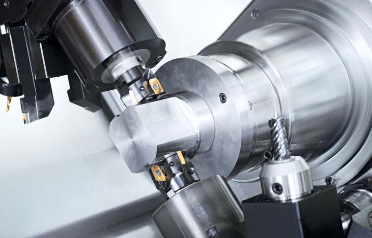 turrets 2 TWIN design: 4-axis machining on the main spindle and