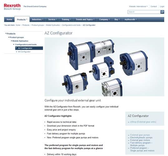 External gear motor AZMB AZ configurator 17 AZ configurator Fit4SILENCE app With our practical product selector, it will take you next to no time to find the right solution for your applications, no