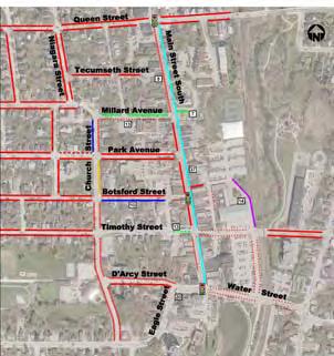 There are approximately ±100 on-street parking spaces available for short-term use on Main Street and within approximately 150 metres of it.