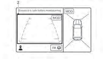 MOVING OBJECT DETECTION (MOD) The Moving Object Detection (MOD) system can inform the driver of the moving objects surrounding the vehicle.
