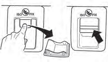 CAUTION Store the loose ISOFIX covers to avoid losing them and somewhere where they will not get damaged, for example, in the console box see Console box in the 2. Instruments and controls section.