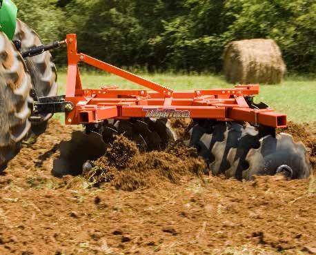 TH & TH/BF SERIES Lift Tandem Disc Harrows Designed for 35 to 55 horsepower tractors Available in 6 4, 6 8 and 8 cutting widths Notched blades standard/plain blades optional 3 Heavy square tube main
