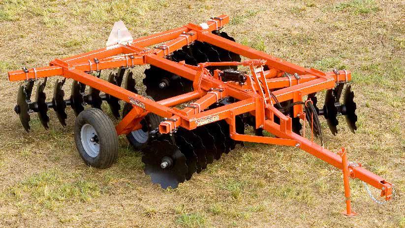 TW6 SERIES Tandem Wheel - Type Disc Harrow Designed for 60 to 160 horsepower tractors Heavy duty 6 x 4 and 4 x 4 main frame 1 1/2 Hi-strength gang axles Triple sealed ball bearings 9 or 10 1/2 blade