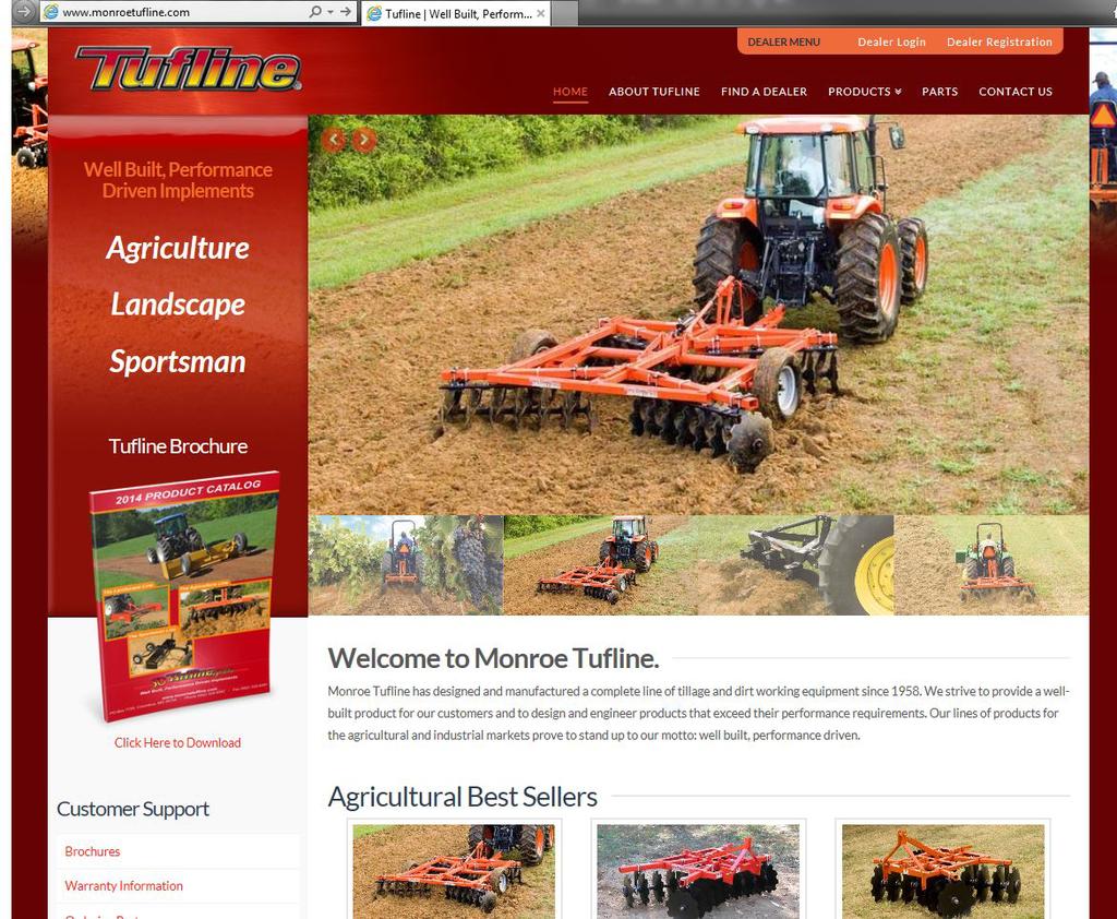 New and Improved Website Coming Soon!!!! www.monroetufline.com We at Tufline are excited to announce the launch of our new website coming in the near future.