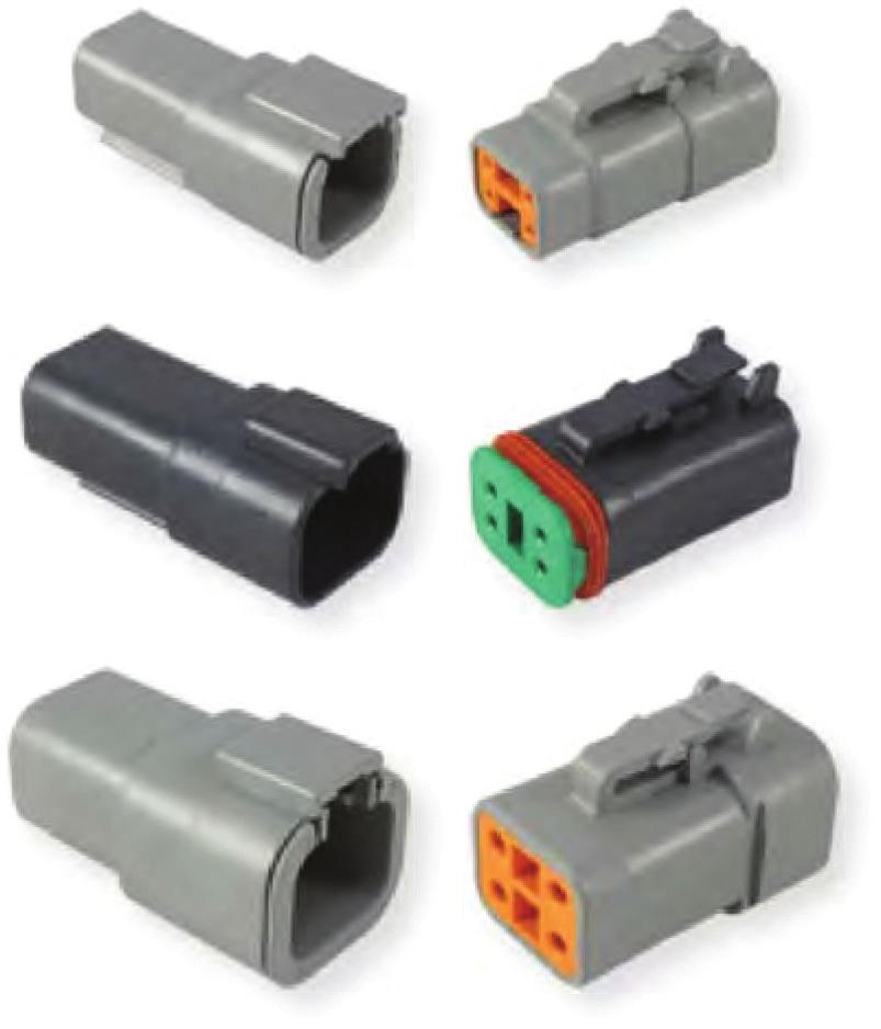 Features & Benefits Deutsch connectors are ideal where dust, dirt, moisture, salt spray, and vibration can contaminate or damage electrical connections.
