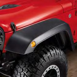 Exterior ccessories Exterior ppearance - Ground Effect, Wheel Lip Molding 77072341D 2.0 2018 2007 Jeep Wrangler high top fender flare for 2-Door. Black Texture.