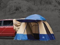 82209878 0.0 Pacifica, Town & Country 2018 2017 C,D,E,F The tent is blue and gray, has a 10` x 10` sleeping area, overhead storage 82212604 0.