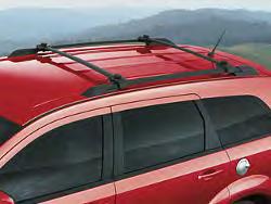 Carriers & Cargo Hauling ccessories Racks & Carriers - Roof Rack, Removable Grand Caravan, Journey 2018 2008 Brushed aluminum, multipurpose, cross rails that mounts to production or Mopar raised side