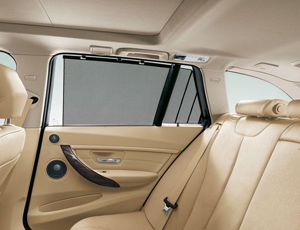 In the back, two passengers three; optional rear side-window shades offer privacy and cool refuge from the sun.