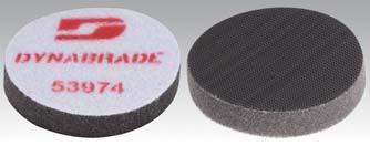 Thin sticky-back sheet adheres to current vinyl-face pad and accepts hook-face abrasives and hook-face interface pads.