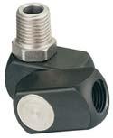 95852 1/8" NPT 1/4" NPT and 1/8" NPT; fits small air tool. Air flow: up to 25 SCFM; Weight: 0.19 lb.