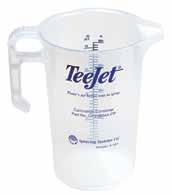 TEEJET SPRAY TIPS & CALIBRATION CONTAINER OFF-CENTER FLAT SPRAY TIPS - SMALLER CAPACITIES TeeJet Off-Center spray tips are commonly installed in double and single swivel nozzle bodies.
